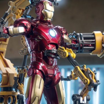 钢铁侠手办基地拆甲台MK4人偶模型