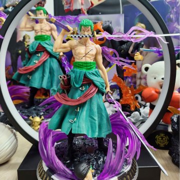 梦幻索隆海贼王手办三刀流双头盒装手办