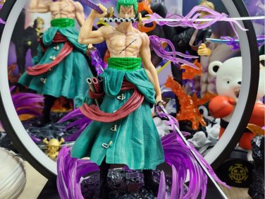 梦幻索隆海贼王手办三刀流双头盒装手办