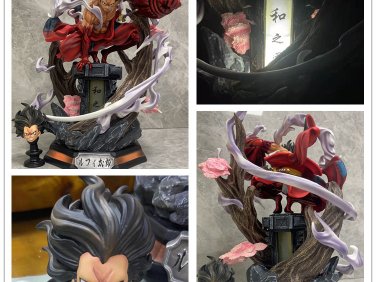 GK天瞳路飞 和之国 蛇人路飞 场景雕像 盒装手办