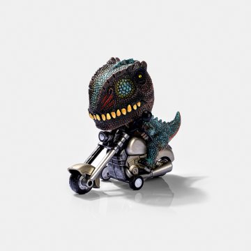 霸王龙骑上心爱的小摩托惯性恐龙玩具潮玩