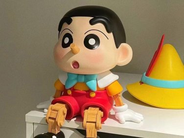 匹诺曹蜡笔小新公仔桌面摆件
